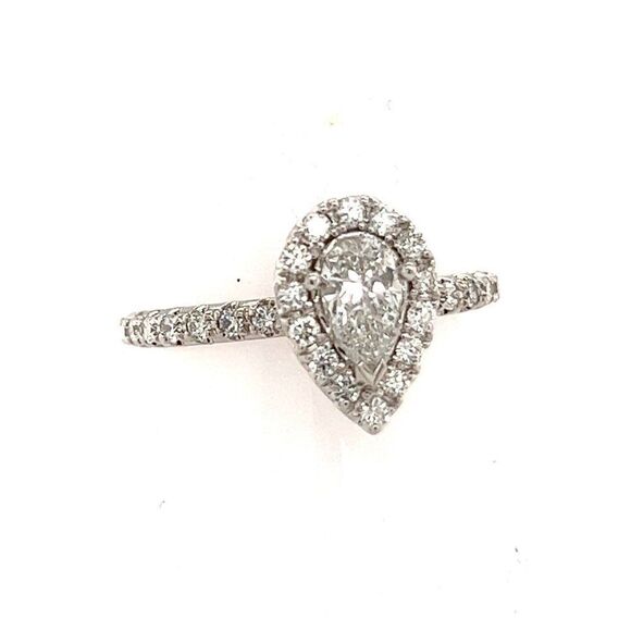 Diamond Engagement Ring 14k White Gold 0.90 TCW Certified $4,950 210736 - Picture 8 of 12